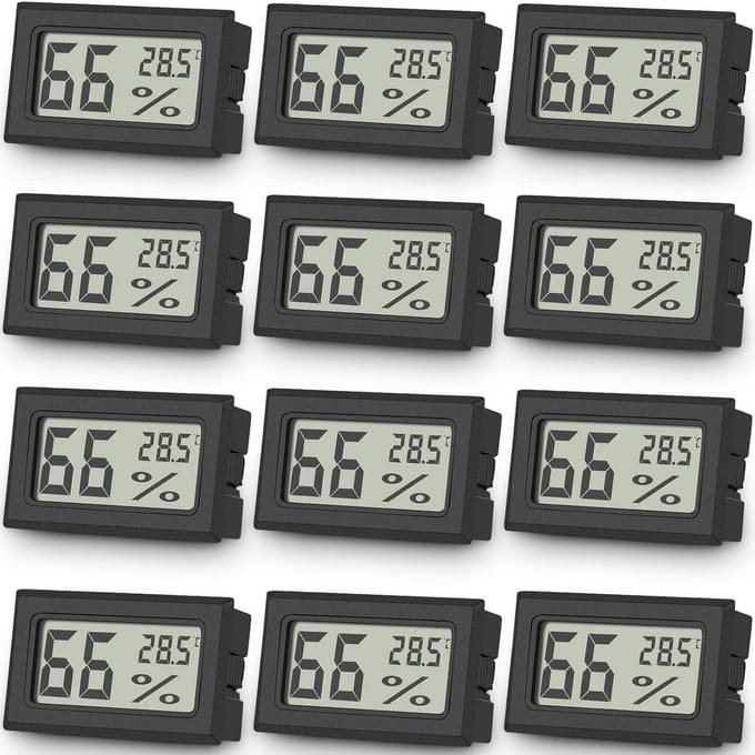 Digitale thermometer hygrometer - Klimaatmeter binnen - Binnenklimaat meten - Verbeterde meettechnologie - Compact formaat - Wit
