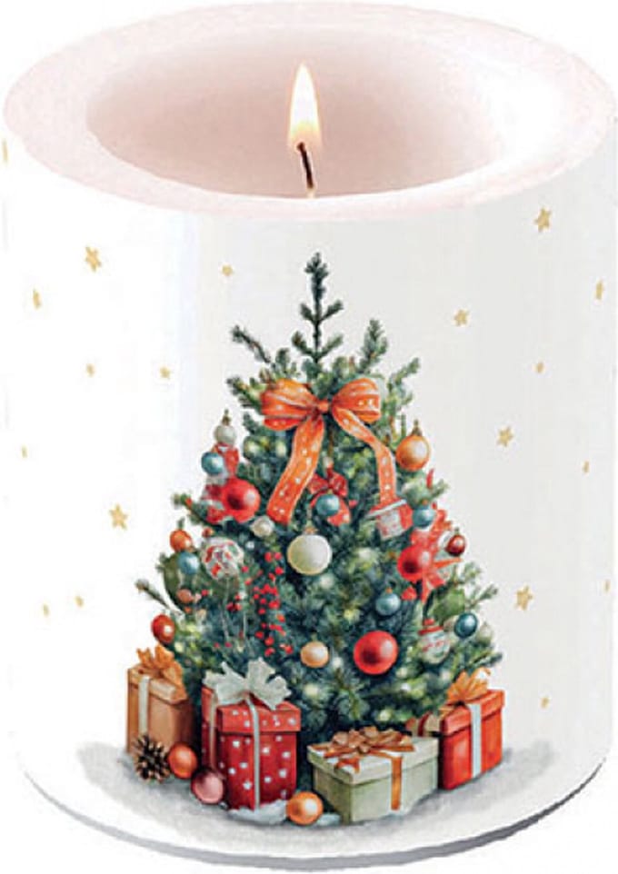 Ambiente - Kaars - 45 branduren - Decorated Christmas Tree