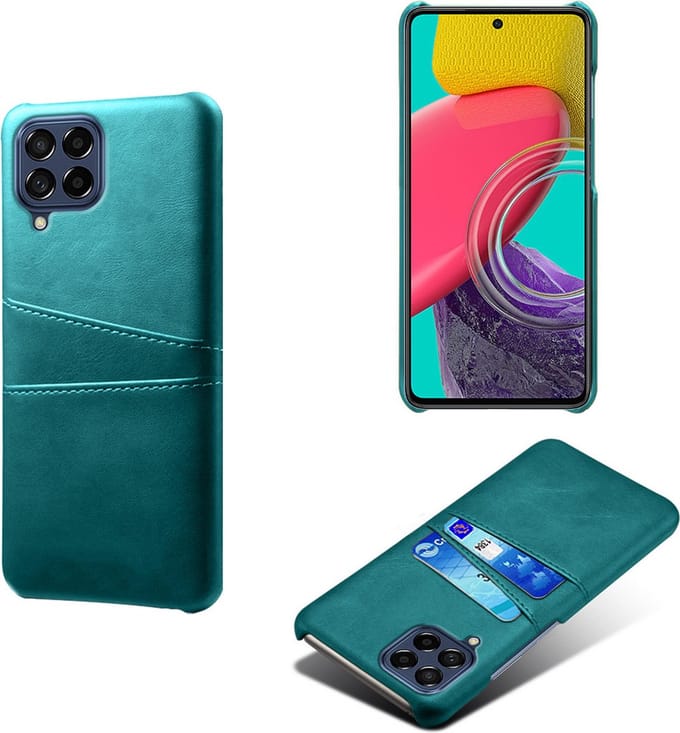 Backcover met Opbergvakjes + PMMA Screenprotector voor Galaxy M53 _ Groen