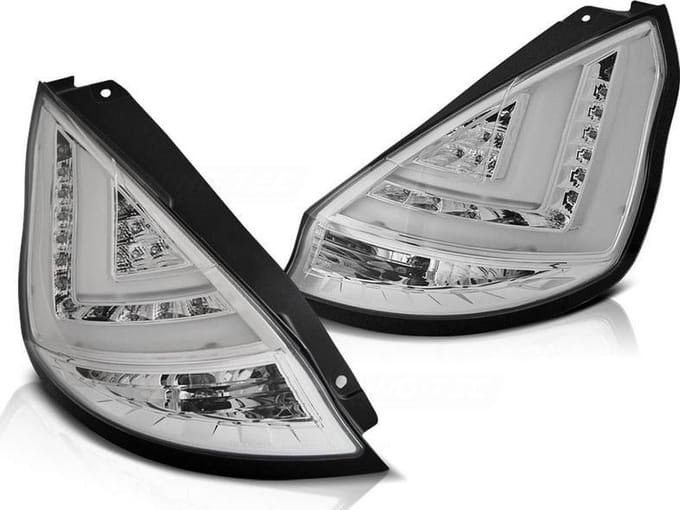 Achterlichten FORD FIESTA MK7 12-16 HB CHROOM LED STRIP