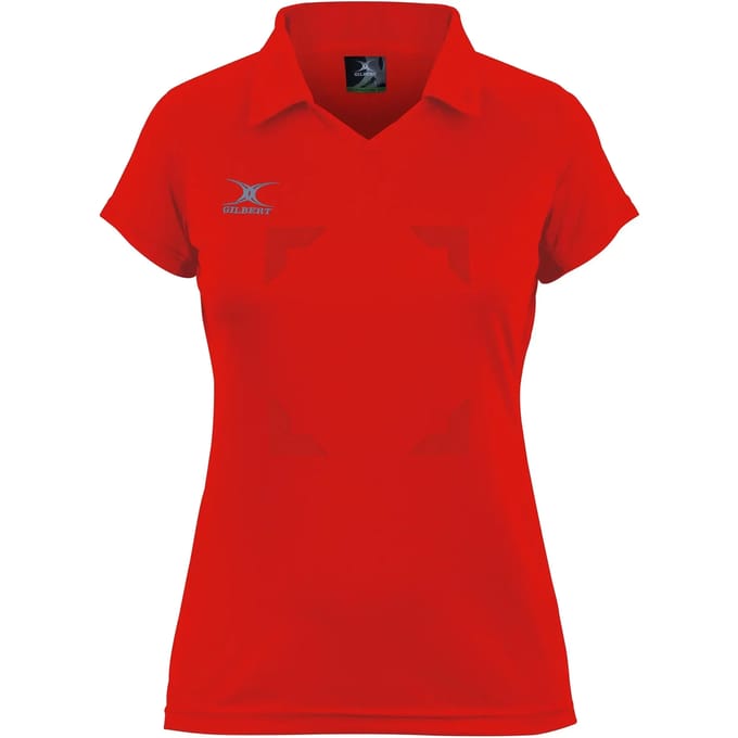 Gilbert Netball Eclipse Hook and Loop Shirt Wmn - W 6 - Rood