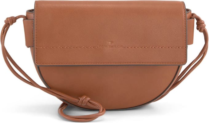 TOM TAILOR Schoudertas Evy Flap Bag Cognac Bruine
