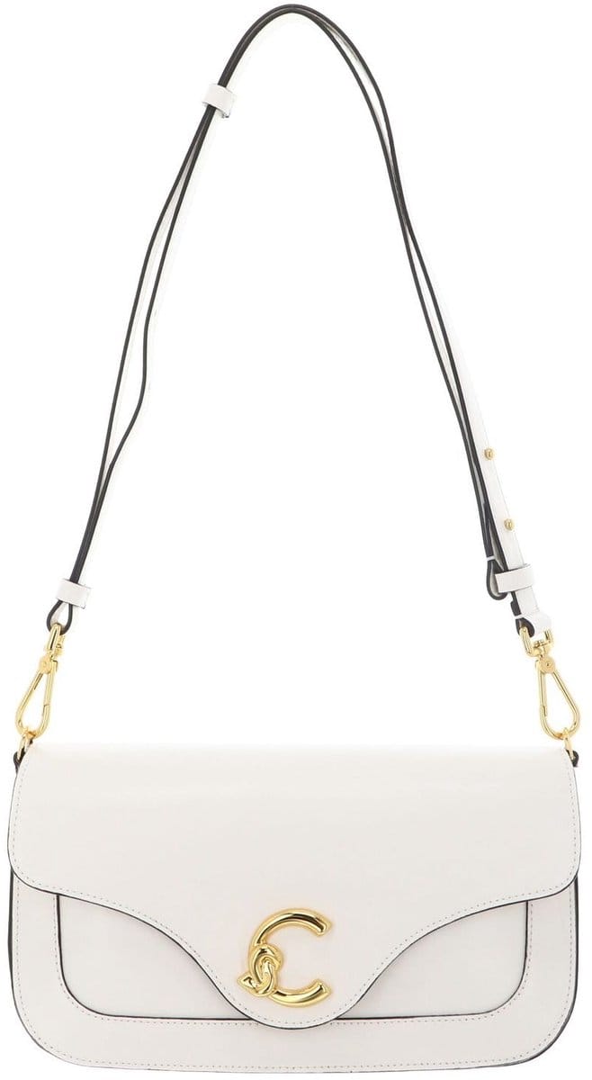 COCCINELLE Leren schoudertas C-Me Calf Shoulder Bag Pearl crème
