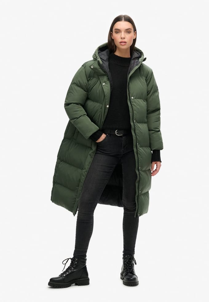 Superdry STUDIOS LONGLINE DUVET COAT Dames Jas - Maat 12