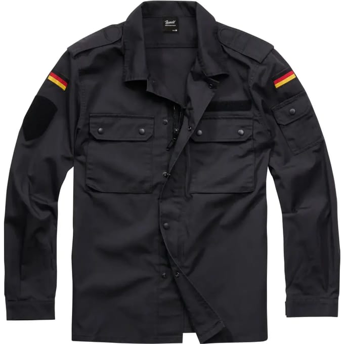 Brandit - BW Feldbluse black Overhemd - S - Zwart
