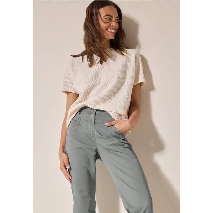 Broek met gewassen look