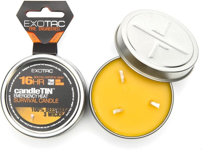 Exotac CandleTIN Large Hot Burn Bijenwax