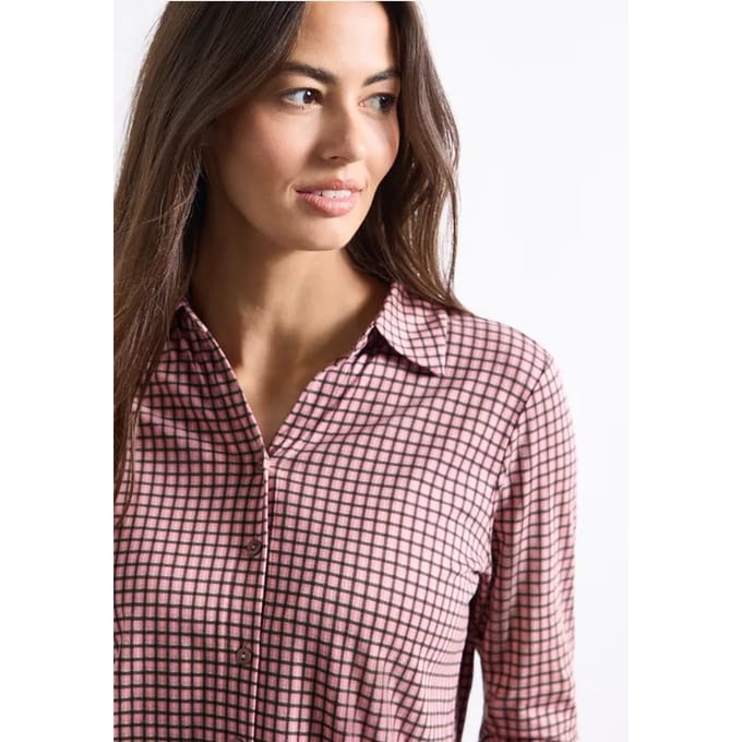 Shirt met 3/4-mouwen van jersey in blouse-stijl