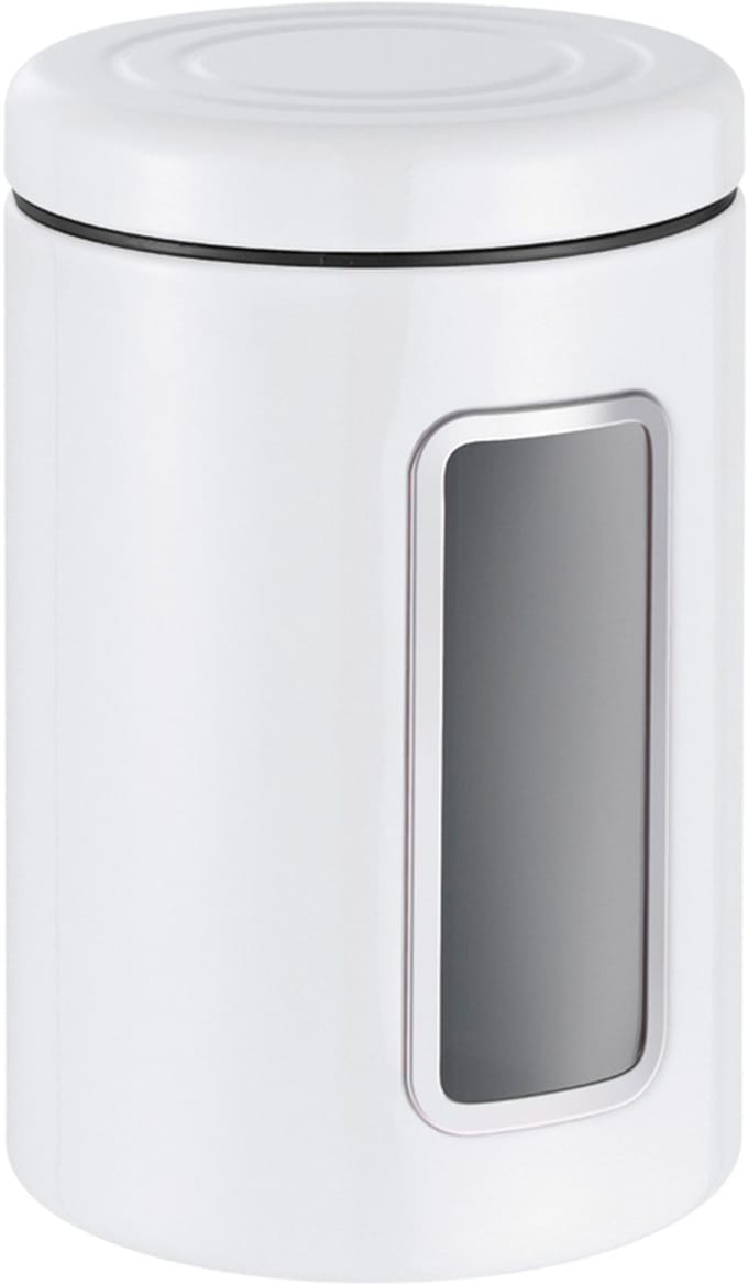 WESCO Classic Line Voorraadbus met Venster | 2 Liter | Metaal - Wit | Voorraadpot