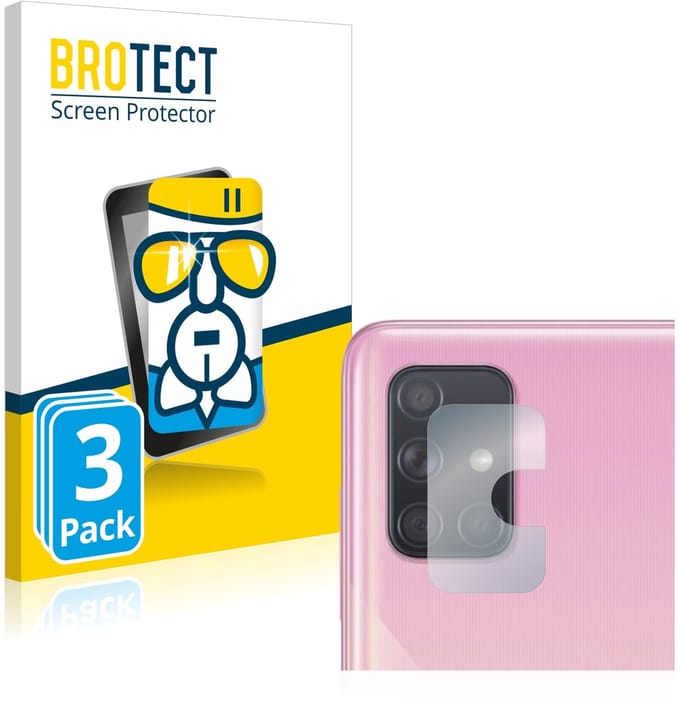 Screenprotector 3 Stuks voor Samsung Galaxy A71 (ALLEEN Camera Lens) Beschermglas transparant