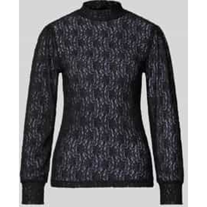 Shirt met lange mouwen in semi-transparant design