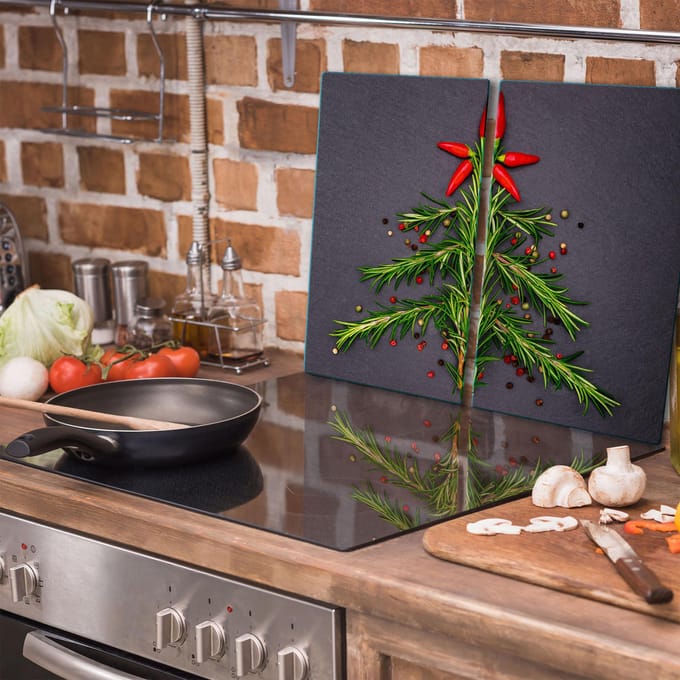 TMK ArtDeko - Snijplank - 2x 30x52 cm - Glas - Kerstthema