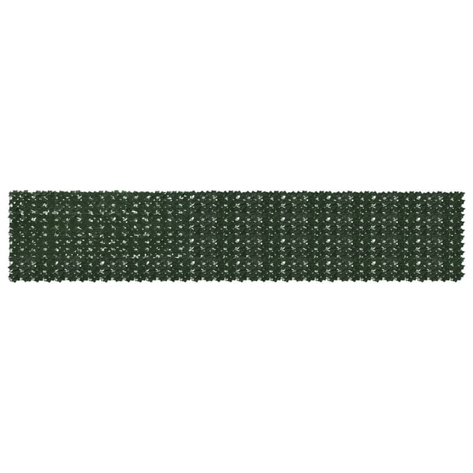 vidaXL - Balkonscherm - met - bladeren - Donkergroen - 500 - x - 100 - cm