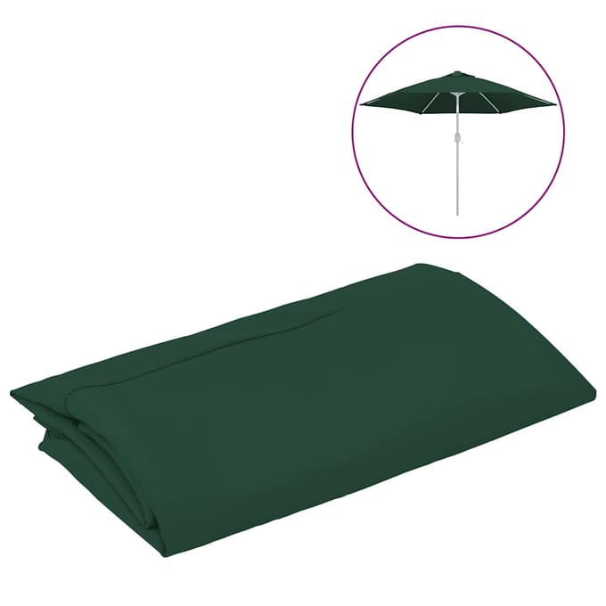 vidaXL - Vervangingsdoek - voor - parasol - 300 - cm - groen