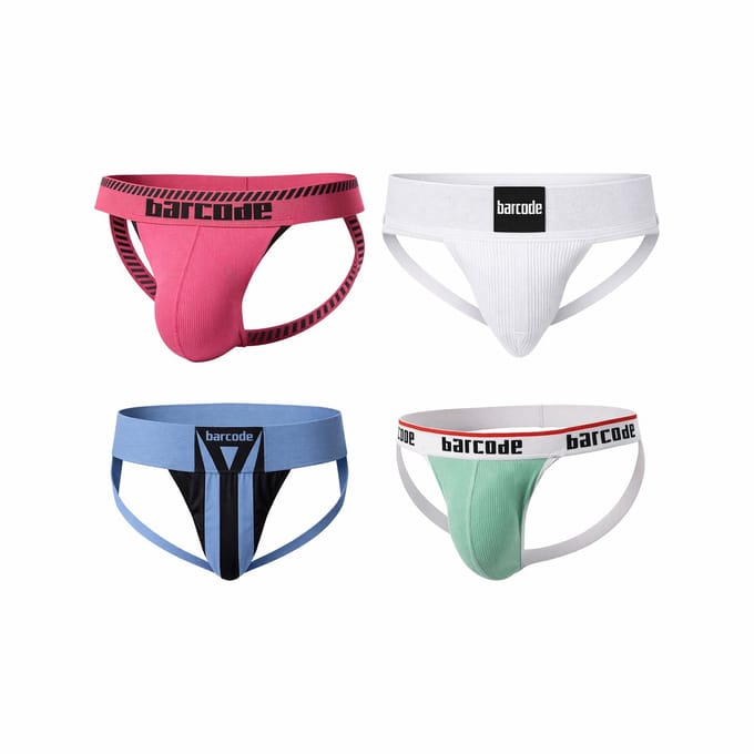 Barcode Berlin 4x Jockstrap Multipack Kavan/Sergey/Zuri/Cosme - MAAT S - Heren Ondergoed - Jockstrap voor Man - Mannen Jock