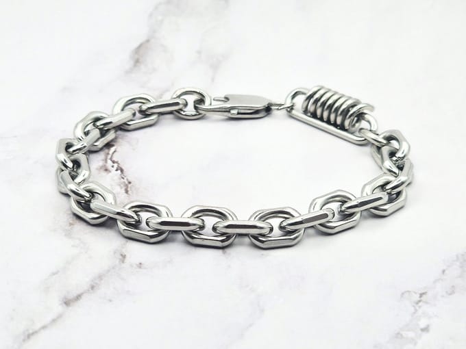 Mei's - Muse Dynamic Link - armband heren - RVS zilver - polsmaat 17 cm