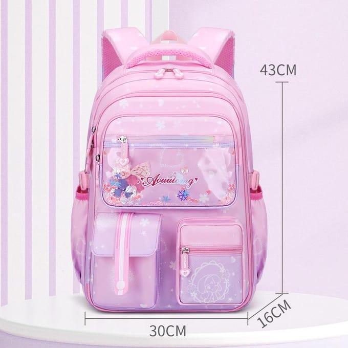 Réfrigérateur, Cartable d'école primaire, Sac à dos dégradé pour filles bleu