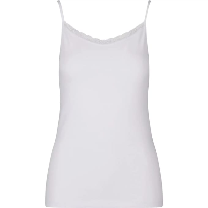 Urban Classics - Cotton Lace 2Pack Tanktop - S - Wit/Wit