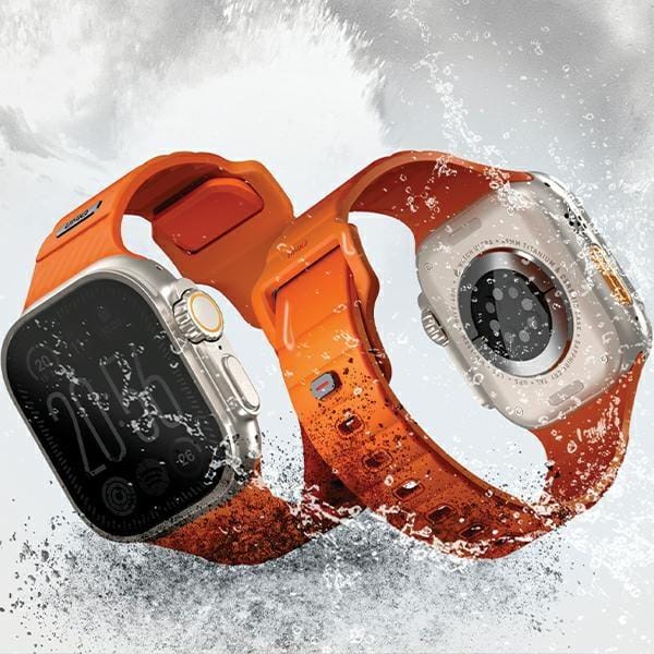 Uniq Strap Stride Voor Apple Watch 38 40 41Mm Fkm Rubber Mint Elastic