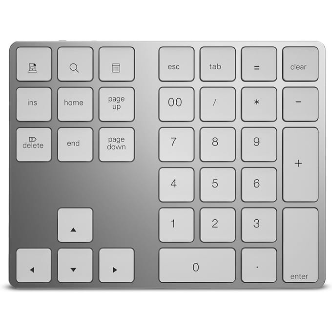 BT308 34 Toetsen Mini Oplaadbaar Numpad Draadloos Numeriek Toetsenbord Klein Toetsenbord