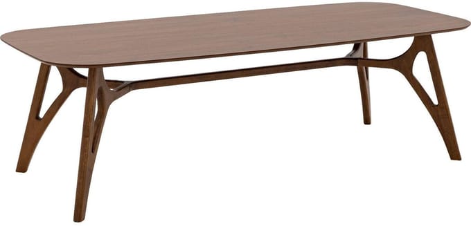 Goossens Trani Eettafel - Hout - 240 x 75 x 90 cm - Rechthoek - noten