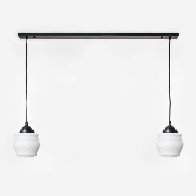 2 x Bloemknop lampen aan plafondbalk Moonlight - Art Deco Trade