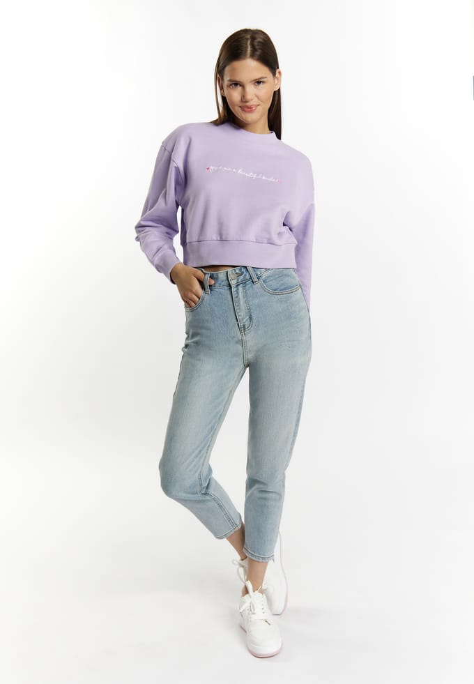Mymo Cropped sweatshirt Dames violet