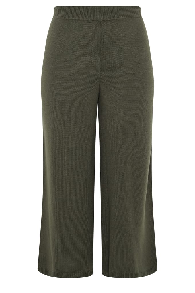 Yours Limited Collection Curve Gebreide Broek In Kakigroensize 46-48