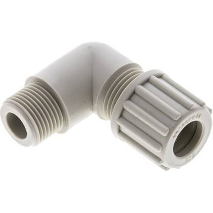 12x9mm & G3/8'' PP L-Vorm Knelfitting Buitendraad 10bar