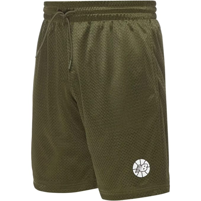New Balance Essentials Hoops Korte Broek Bruin