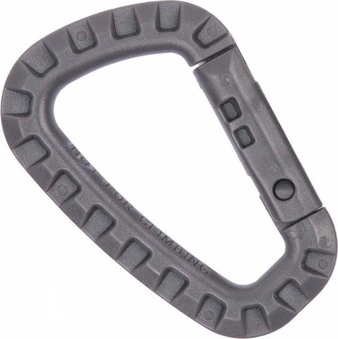 Karabijnhaak kunststof wolf grey