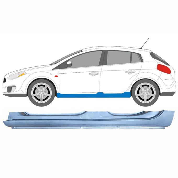 Volledige dorpel voor Fiat Bravo II 2007-2014 / Links