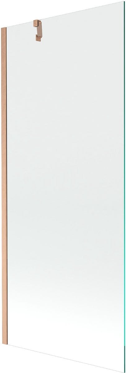 Mexen Next badwand 1-delig 80 x 150 , transparant, geborsteld koper - 895-080-000-00-00-65