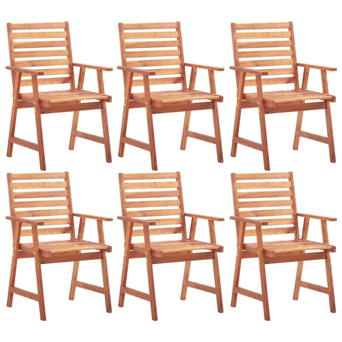 vidaXL - Tuinstoelen - 6 - st - massief - acaciahout