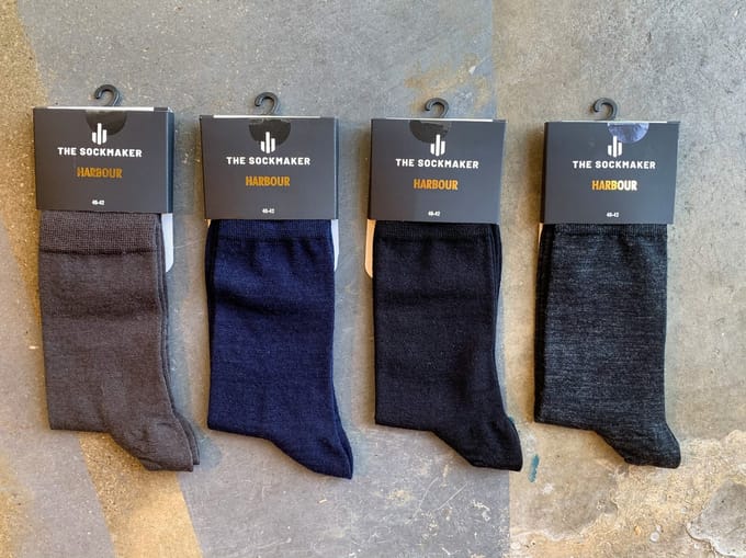 4 Pack Harbour Socks met merinowol - 4 kleuren- merinowol - naadloos