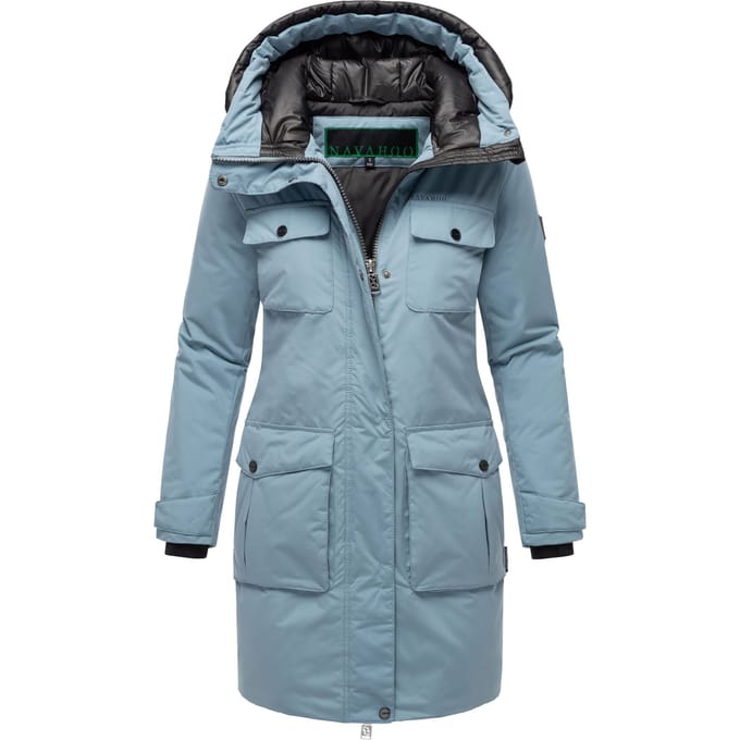 Navahoo Eissturm dames wintermantel met capuchon en fleecevoering