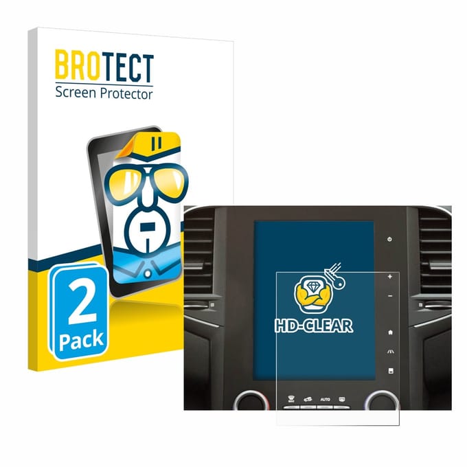 BROTECT - Screenprotector voor Renault Megane 4 2021 Easy Link 9.3" - Folie Beschermfolie transparant 2 Stuks