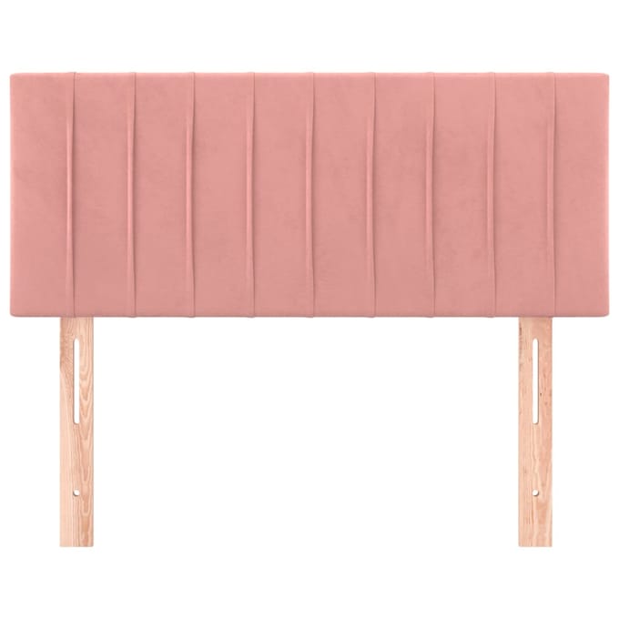 vidaXL - Hoofdbord - 90x5x78/88 - cm - fluweel - roze