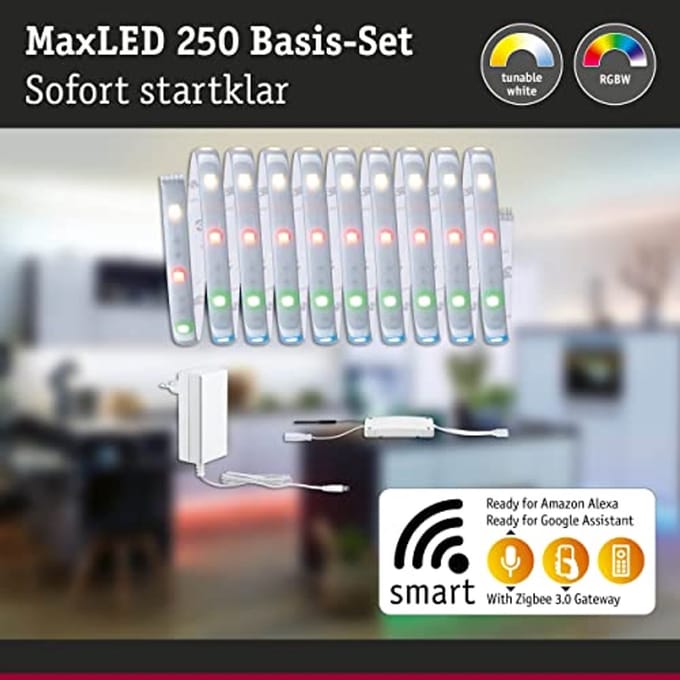 MaxLED 250 LED Strip Smart Home Zigbee 3m IP44 Dimbaar RGBW 15W 600 lm