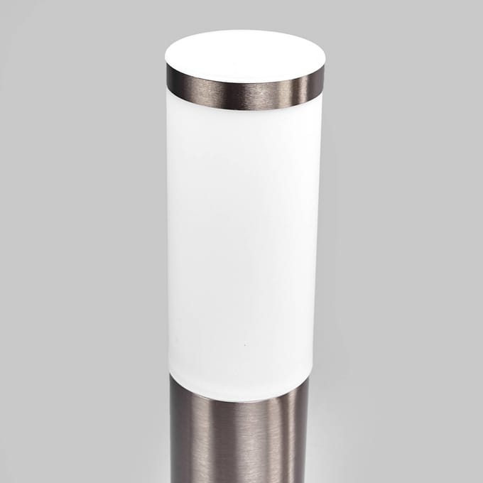 Lindby - buitenlamp - 1licht - Roestvrij staal, polycarbonaat - H: 45 cm - E27 - roestvrij staal, wit