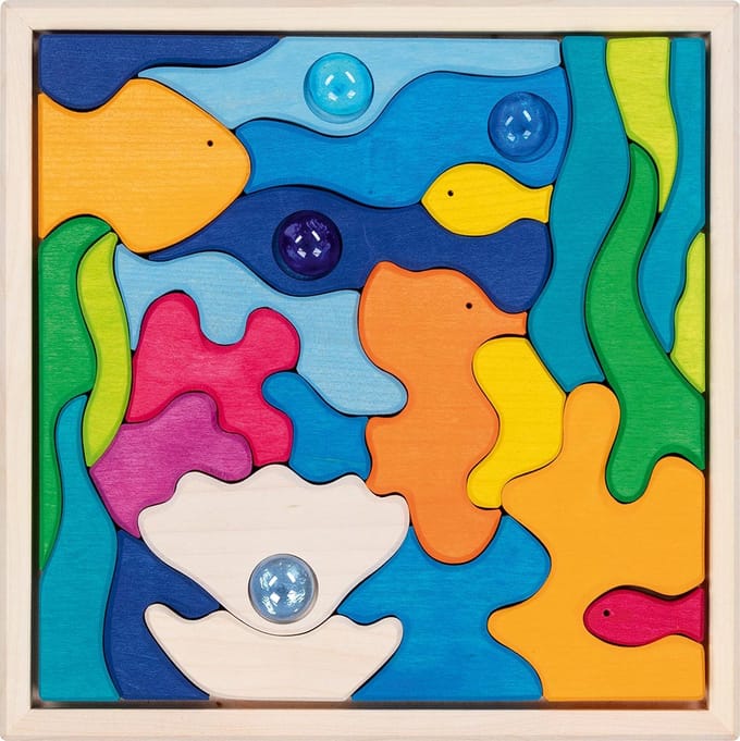 GOKI Puzzel - Oceaanlandschap - 23X23X3Cm - 30 Delen - 4 Jaar