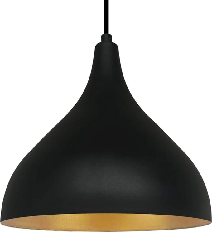 Adash Hanglamp, 1 Vlam Zwart Metalen Hanglamp