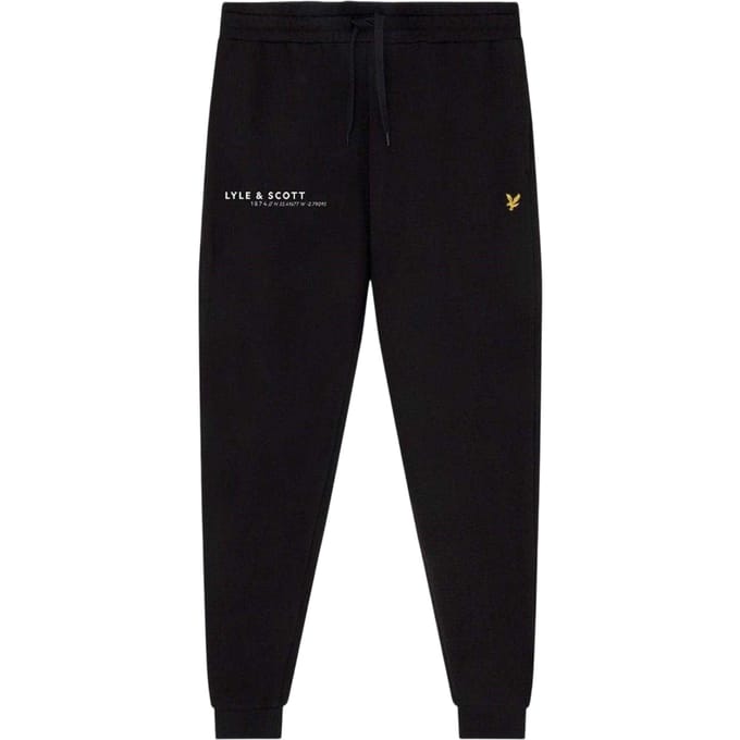 Lyle & Scott Heren Fleece Joggers (Jet Zwart)