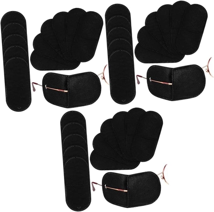Ooglapjes - Bril patches - Visie training - Herbruikbaar materiaal - 36 stuks - Zwart