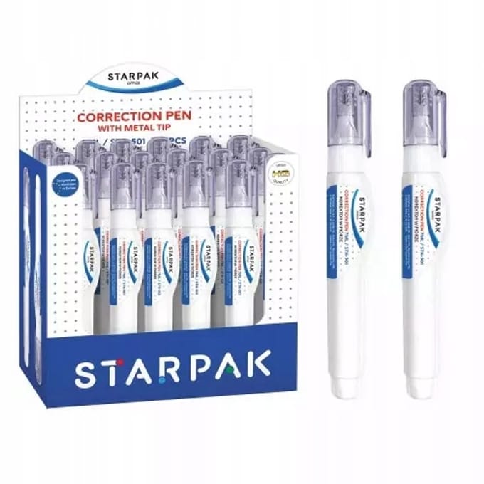 Starpak Korektor in Penvorm 7ml - Precisie voor School & Kantoor