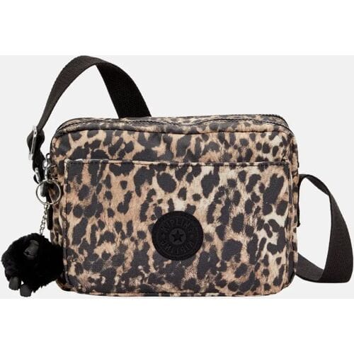 Kipling Abanu crossbody tas M wild leopard