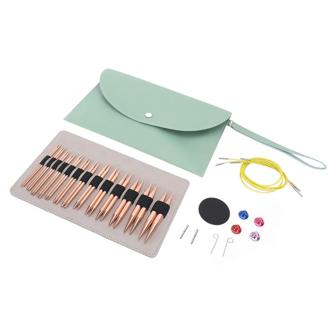 26-delige verwisselbare rondbreinaaldenset 3,0 tot 10,0 mm afneembare rondbreinaalden white