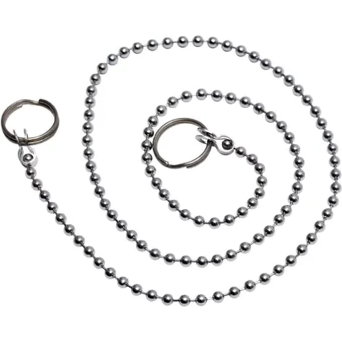 Sanivesk Kogelketting + Ringen 50cm Chroom 4pp
