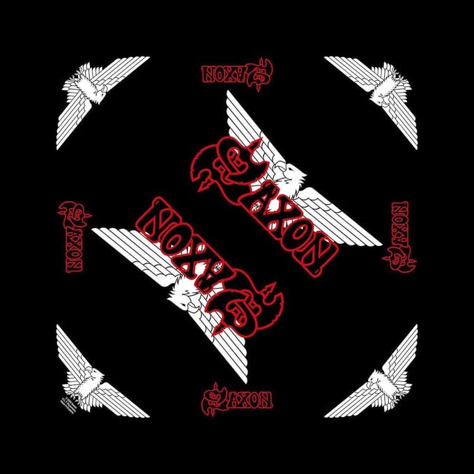 Saxon - Logo/Eagle Bandana - Zwart