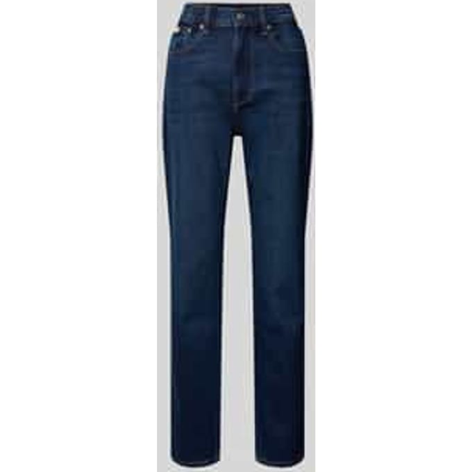 Straight fit jeans met logopatch model 'New Moon'